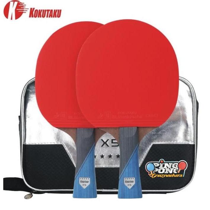 Kokutaku X5 - 5 Star Bet Pingpong Blade Carbon Set Kayu Rakitan Pabrik