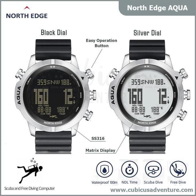 Dive Computer North Edge Aqua - Scuba Diving Freediving Nitrox NDL