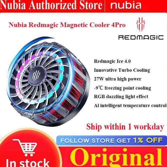 Nubia Redmagic Cooler 4 Pro Magnetic Ice Funcooler Rgb Led 27W Semiconductor Heat Dissipation Coolin