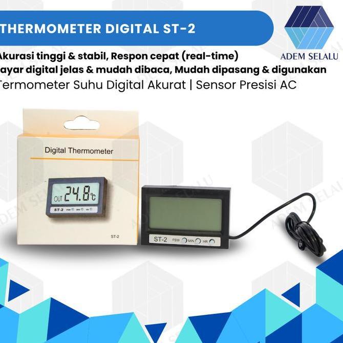 Thermometer Digital ST-2 | Termometer Suhu Digital Akurat | Sensor Presisi AC
