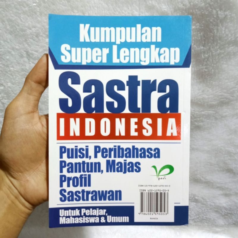 Buku Kumpulan Super Lengkap Sastra Indonesia Puisi,Peribahasa,Pantun,Majas