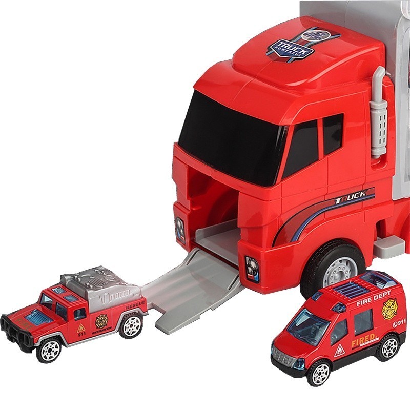 Mobilan Besar Anak Laki Laki Mainan Anak  Storage Container Truck Vehicle Alloy Pull Back Car Die Ca
