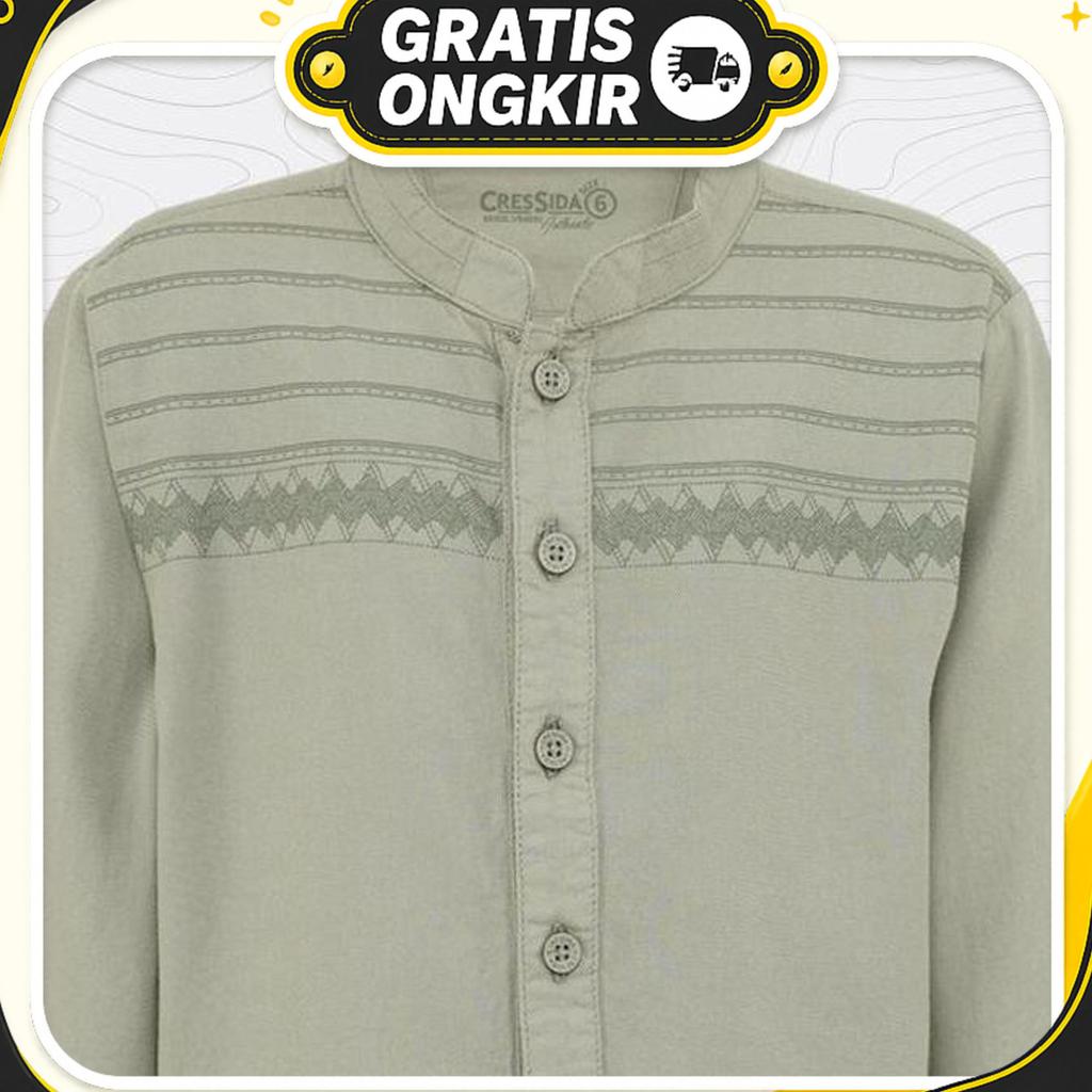 Cressida Kemeja Koko Kids Boy Green - Vb409J
