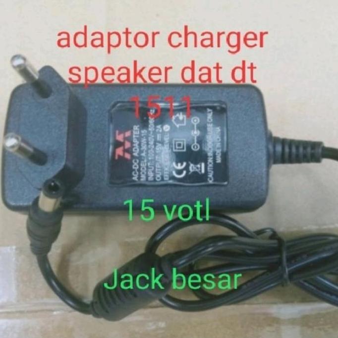 Adaptor/charger speaker dat dt 1511 15v 2a berkualitas DAT DT 1511