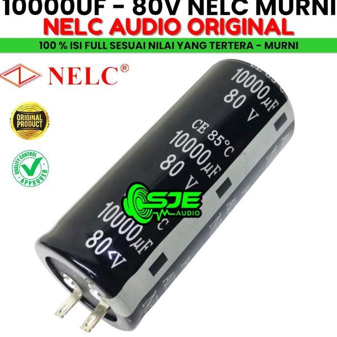 CAPASITOR ELKO 10000 UF 80 V NELC MURNI ASLI ELCO NELC 10000UF 80V ELKO CAPASITOR KAPASITOR 10000UF 