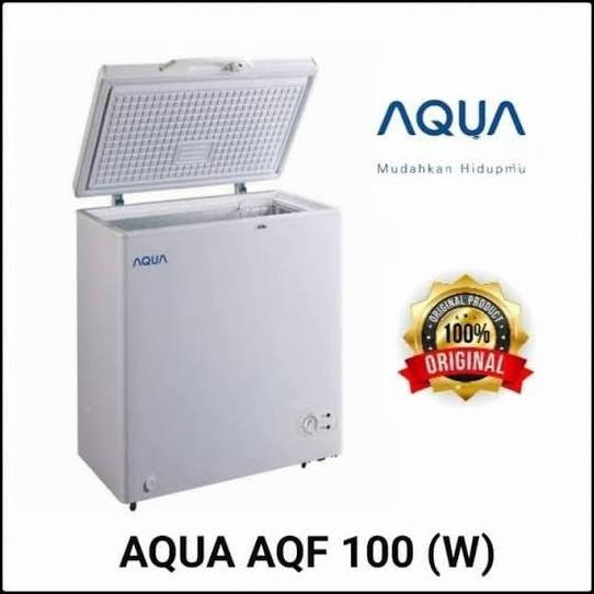 NEW mini Chest Freezer Peti AQUA Low Watt 100Liter 100W *KHUSUS MEDAN*