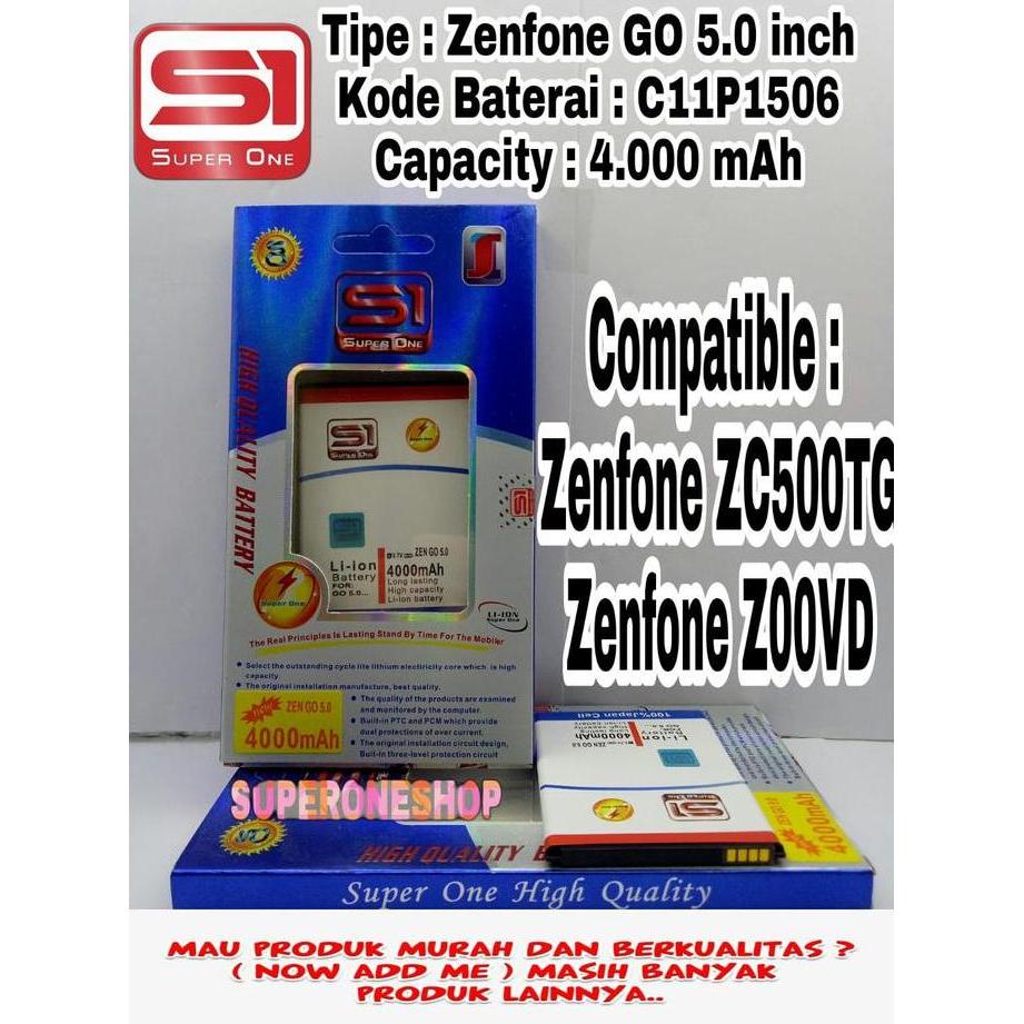 Baterai Batre Zenfone GO 5.0 ZC500TG Z00VD Double Power