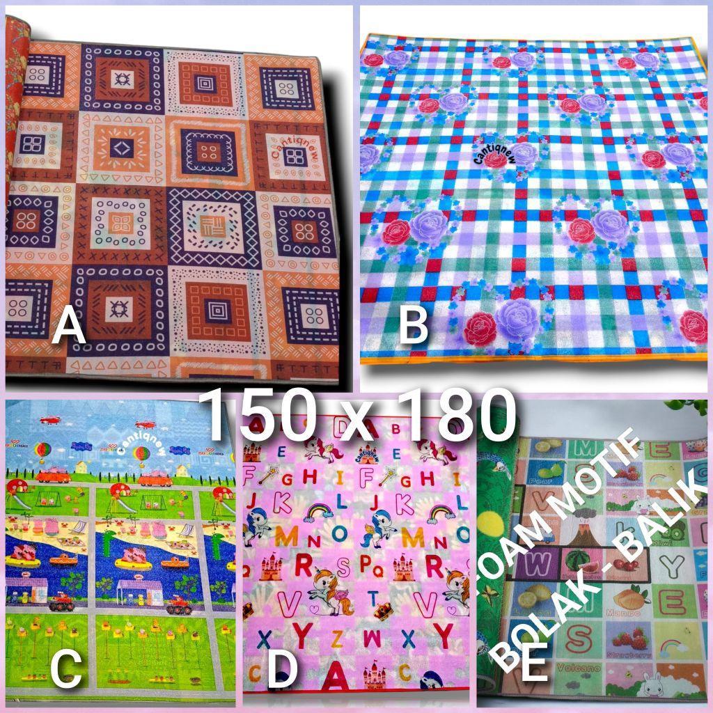 Karpet Lantai Foam Pe Motif Bolak Balik Jumbo  / Karpet Foam Tebal Bolak Balik Motif Beda