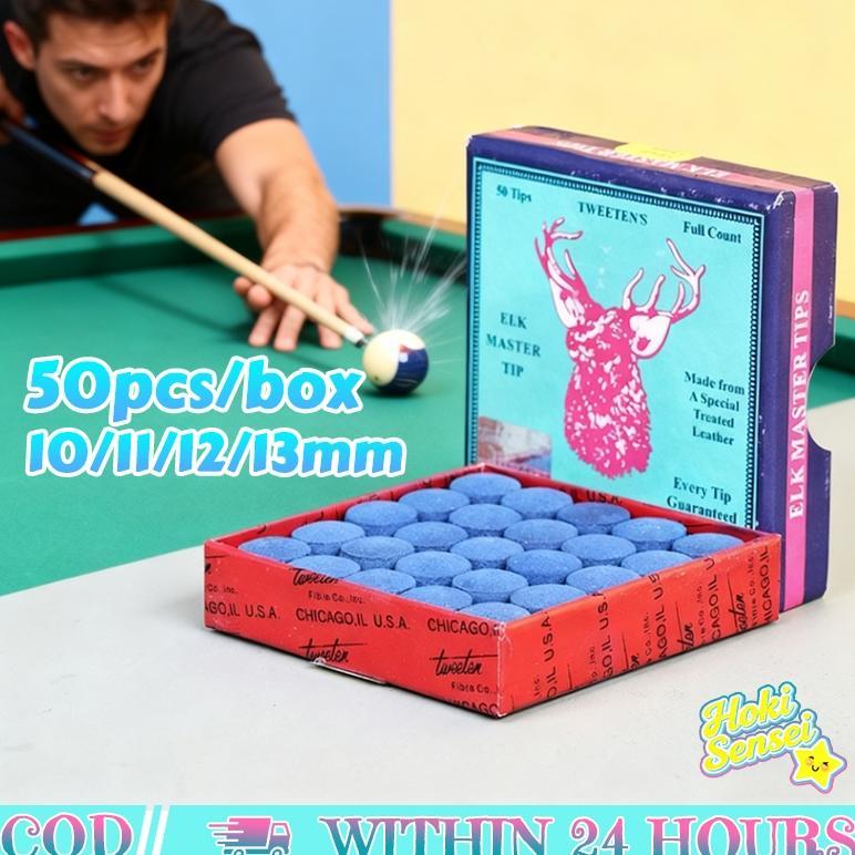 50pcs Master Tip Billiard Kulit Sapi Lengkung Bulat Harga Murah Kualitas Bagus Untuk Perbaikan Cue b