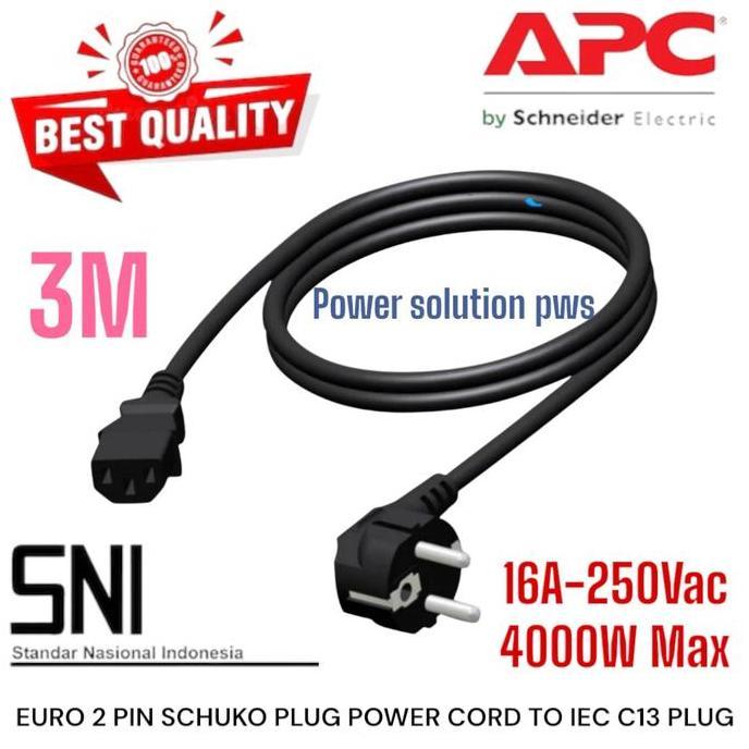 Apc Kabel Power Cord C13 to AC CEE/& Schuco 3m