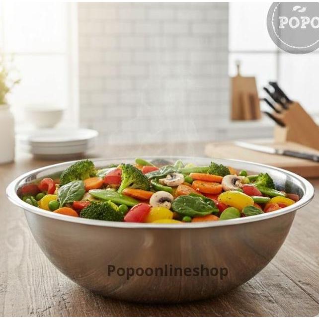 Baskom Korea Stainless Besar Mega Jumbo Mixing Bowl Adonan Makanan