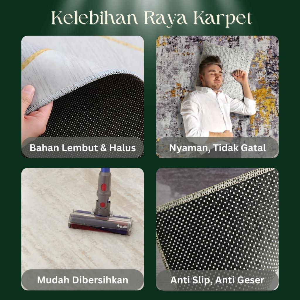Karpet Ruang Tamu | Karpet Aesthetic 200X300 180X250 120X200 Tebal Premium Raya Karpet