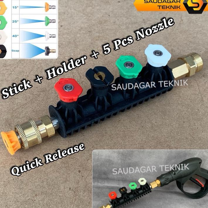 Stik Gun Lakoni Laguna 70 Daytona 100 Stick Extension Quick Release Set Nozzle Sprayer 5 Pcs + Holde