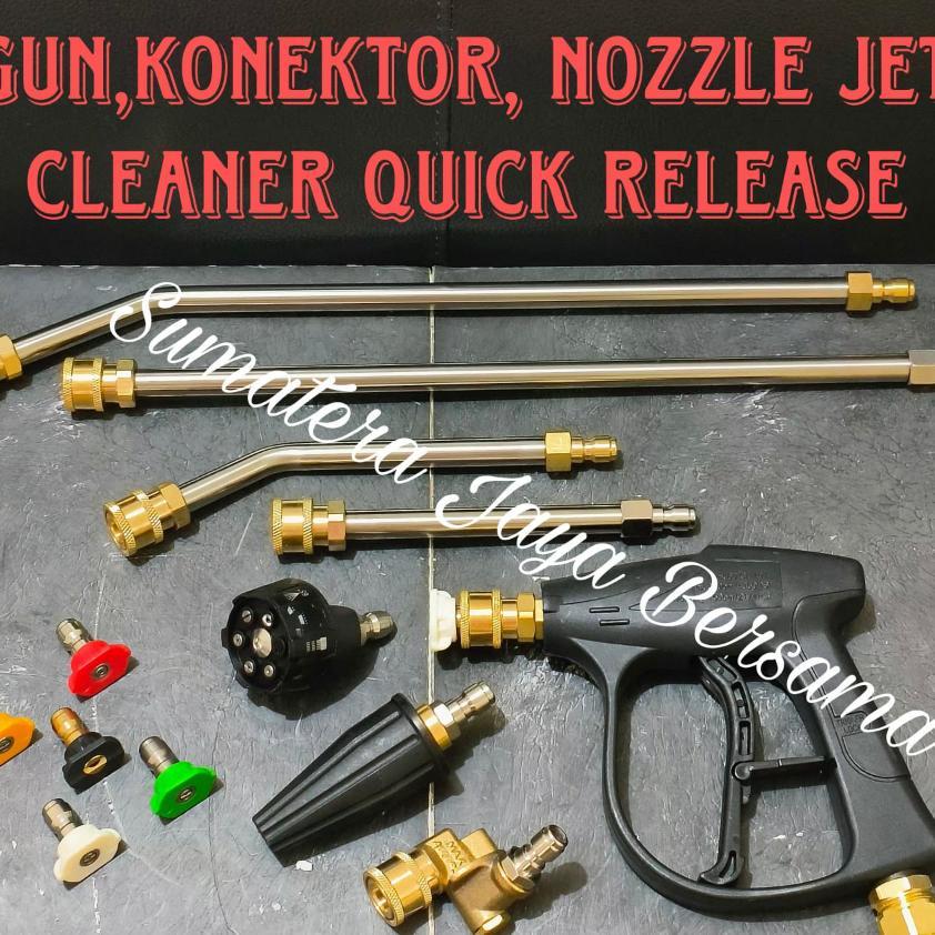 Paket Gun Jet Cleaner Quick Release Sambungan Konektor Nozzle Steam