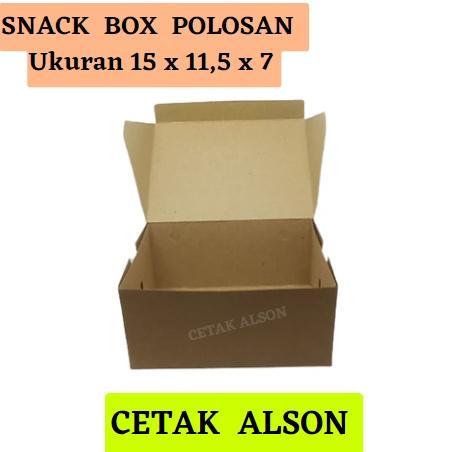 Snack Box Kraft 11,5 X 15 X 7 Dus Kue / Dus Snack / Non-Laminasii