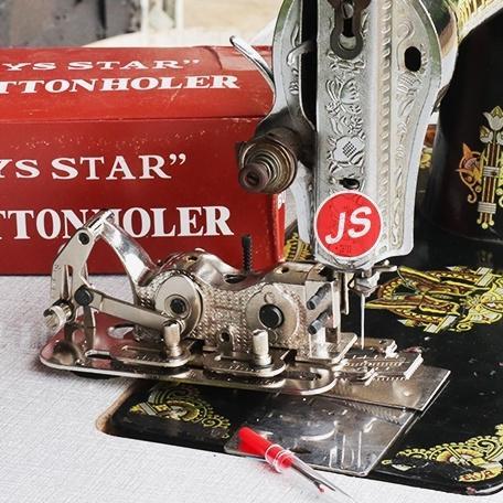 Alat Lubang Kancing Ys Star Buttonholer Mesin Jahit Hitam/Tradisional