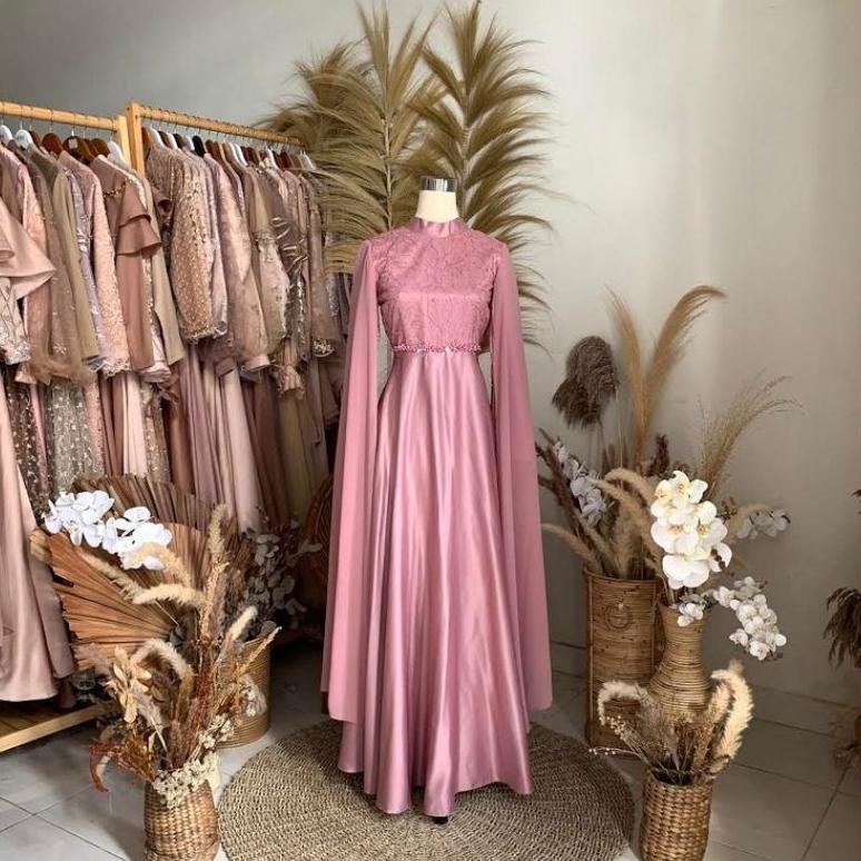 Free Ongkir Marisa Dress - Gaun Muslimah - Gaun Untuk Pesta - Gaun Pesta Busui - Gaun Pesta Bumil- G