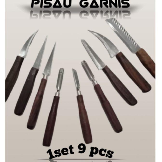 Pisau Garnish/Pisau Ulir Buah 1Set 9  Pcs