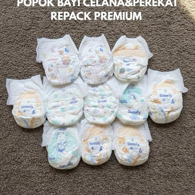Whoiam- Popok Bayi Repack Non Kemasan|Pampers Celana Dan Perekat Anak 10-50Pcs Size Nbs/S/M/L/Xl Cam