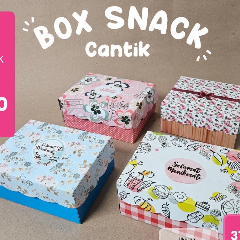 100 Pcs / 10X13 / Box Snack Cantik  / Dus Kue Cantik / Box Kue/ Ivory
