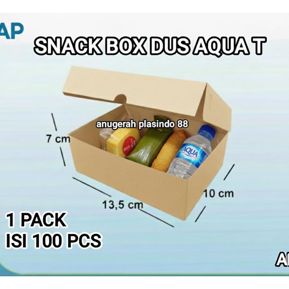 Kotak Snack Box / Kotak Kue/ Kotak Kraft Isi 100 Lbr