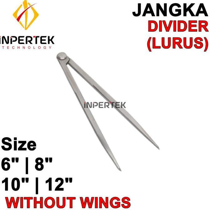 TERAR Jangka Besi 12" Jangka Lurus Jangka Bubut 12" Leg Divider Caliper 12