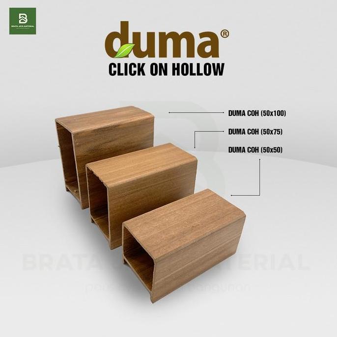Ready Stock Wpc Duma Panel 4 Meter Tipe Click On Hollow Click-On-Hollow Coh 50X50 50X75 50X100 34X75