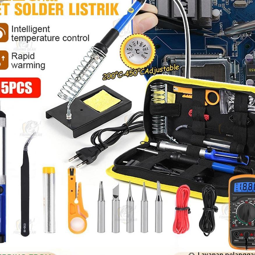 Paket Solder Listrik Lengkap Set Solder Listrik Lengkap Dengan Multimeter Iron Tool Kit 220V 60W/Sol