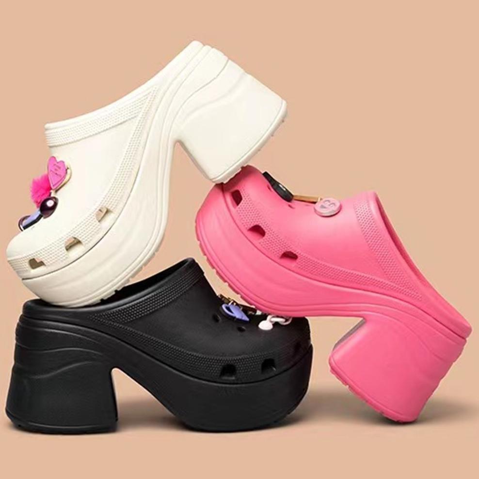 BIG PROMO Sandal Crocs Siren Clog Wanita Sandal Wedges Wanita nyaman Clog tinggi 10 cm