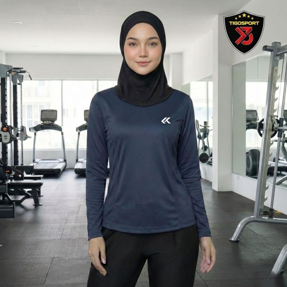 Premium [ Fla ] Baju Olahraga Wanita Hijab Kaos Running Wanita Muslimah Jersey Badminton Wanita Leng