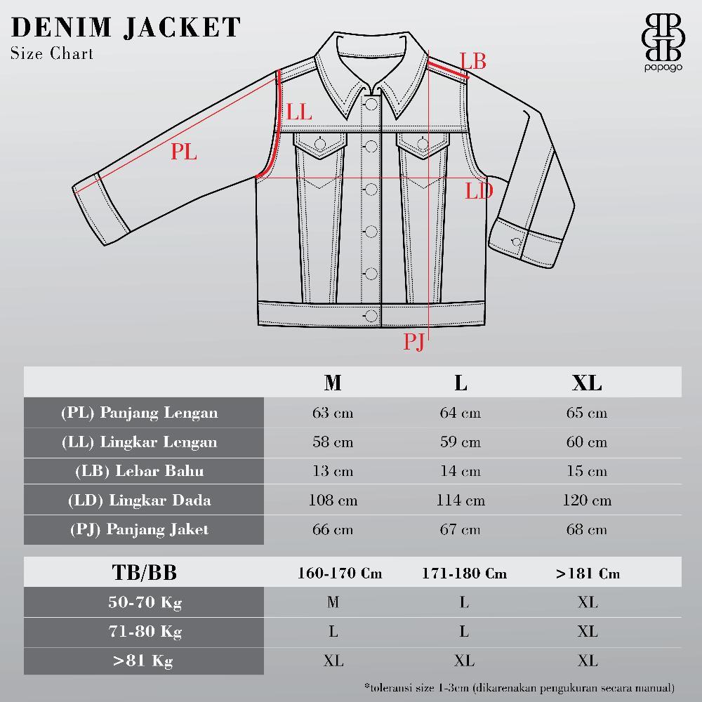 Original Papago - Jaket Jeans - Jaket Denim Pria - Smiley
