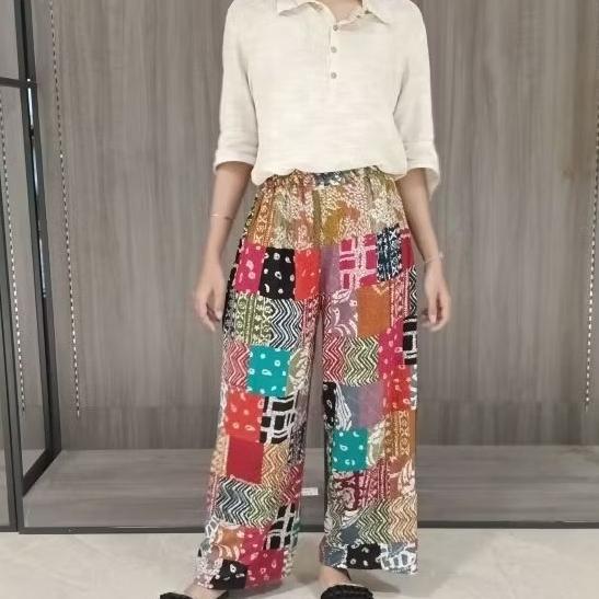 Harga Miring Celana Panjang Wanita Kulot Perca Batik Jogja Unik Santai  Pekalongan Elegan