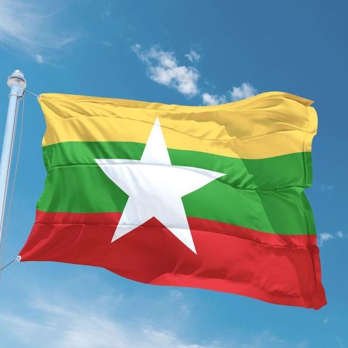 Bendera Negara Myanmar / Flag of Myanmar ( Burma ) Cetak Full Printing