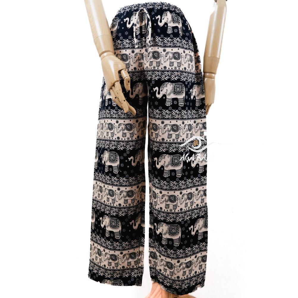 Grosir Celana Kulot Bali Rayon Adem Motif Halus Gajah