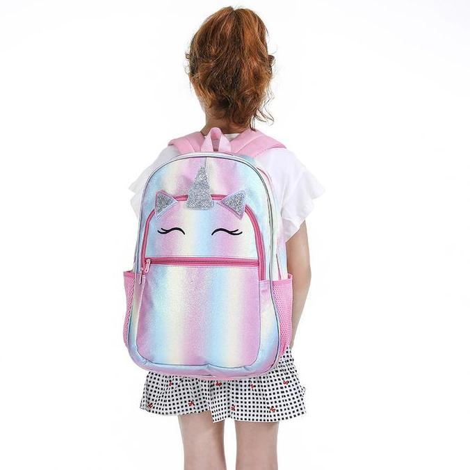 NEW TAS RANSEL UNICORN GLITTER BESAR TU075 ANAK PEREMPUAN SD TAS SEKOLAH ORI