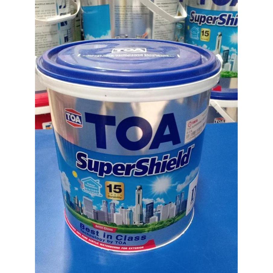 TOA SUPERSHIELD SEMI GLOSS INTERIOR DAN EXTERIOR CAT TEMBOK TINTING HARGA BY REQUEST WARNA