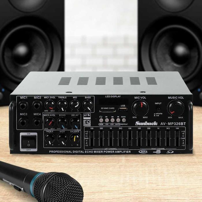 POWER AMPLIFIER KARAOKE HOME THEATER FM RADIO BLUETOOTH EQ AUDIO ORIGINAL DAN TERPERCAYA