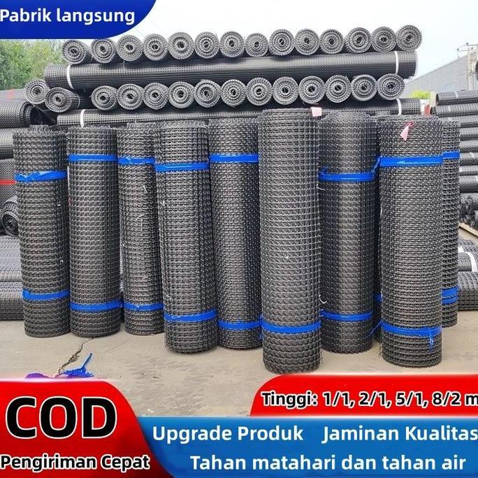 Pagar Plastik Kebun Jaring Kawat Plastik Mesh Ram Plastik Hitam Lubang 3,5cm Alas Lantai Ayam Hiasan