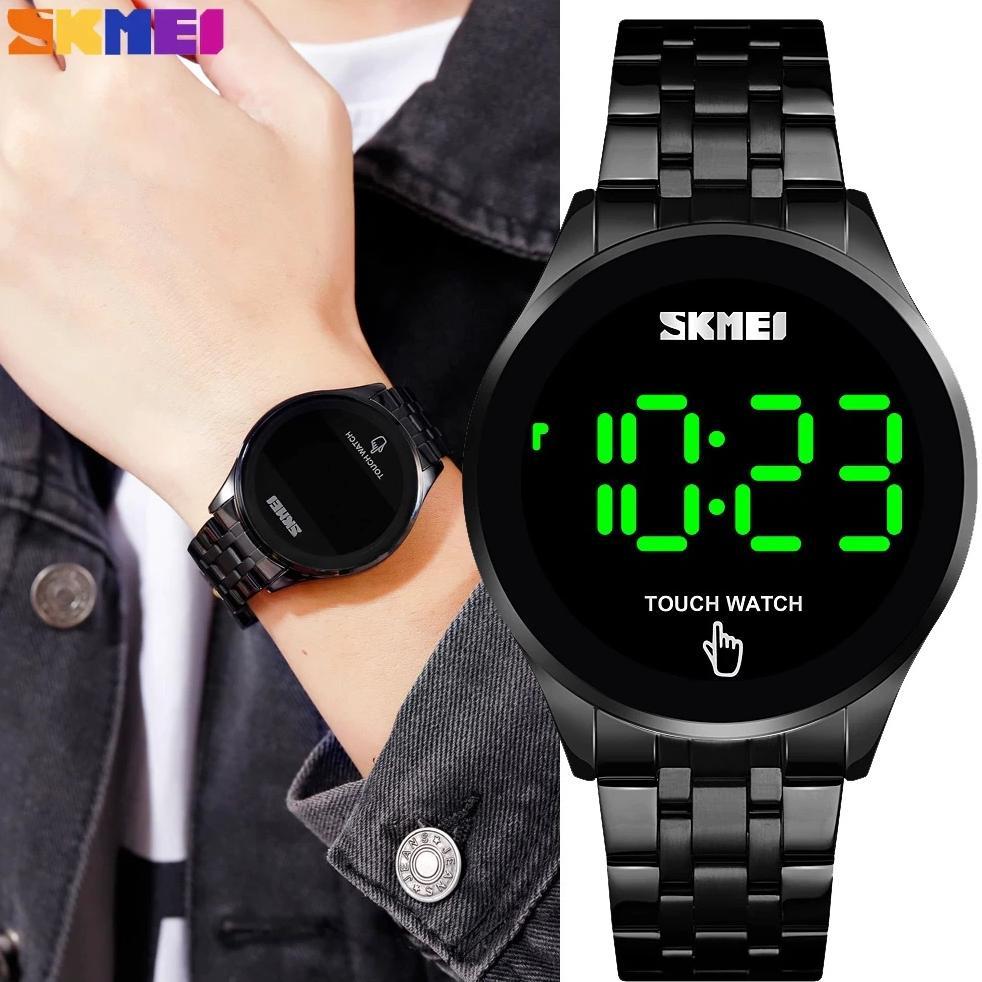 garansi jam tangan digital pria stainless steel anti air baja tahan karat skmei original str1579