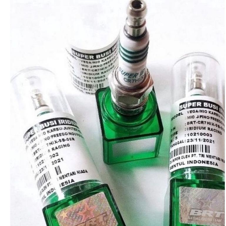 Busi Racing BRT Super Busi iridium Vega/Mio Karbu/Jupiter Head Std/Mio J/Fino/Free go/Nouvo/X-Ride