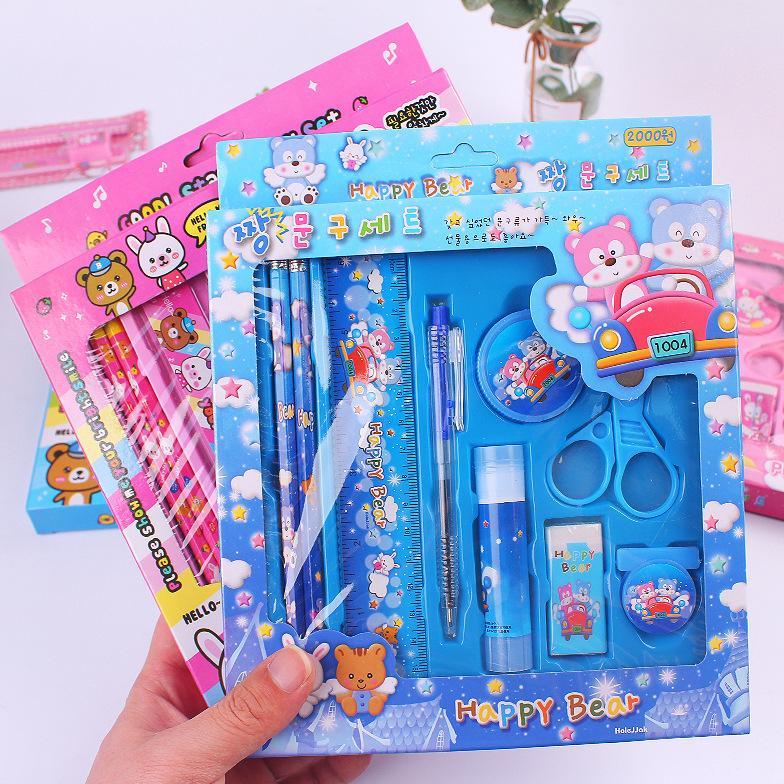 2009 Pencil Set 9 In 1 Alat Tulis Sekolah Anak Lengkap