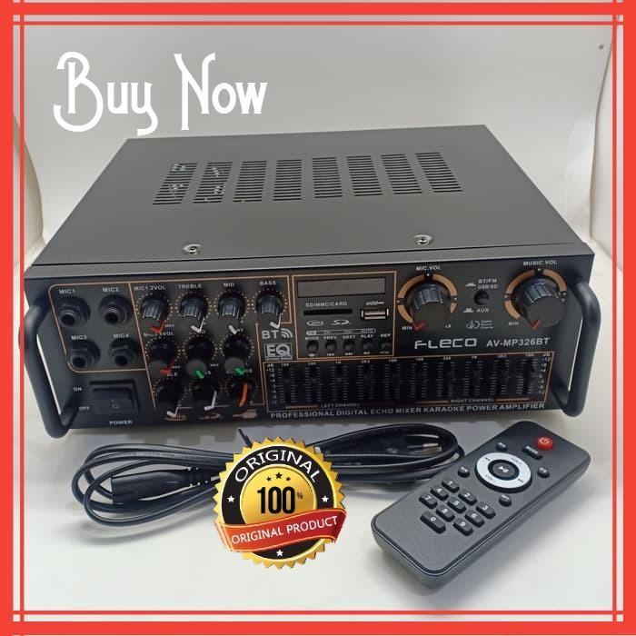 POWER AMPLIFIER FLECO 326A AMPLI BLUETOOTH STEREO KARAOKE ORIGINAL DAN TERPERCAYA