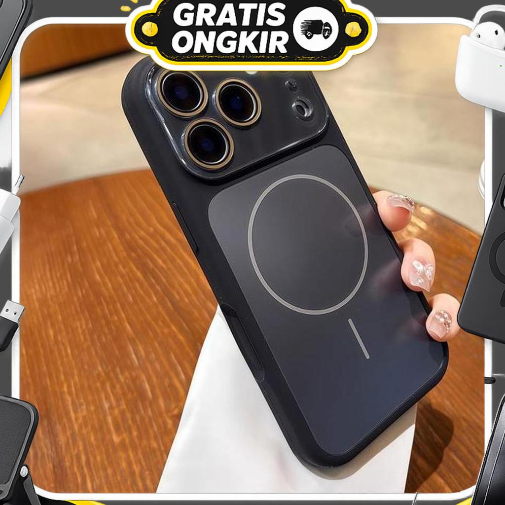 [ I17 Lavender Softcase] Premium Bisa Dicuci Lapisan Beludru Fully Enclosed Camera Silicone Case Mag