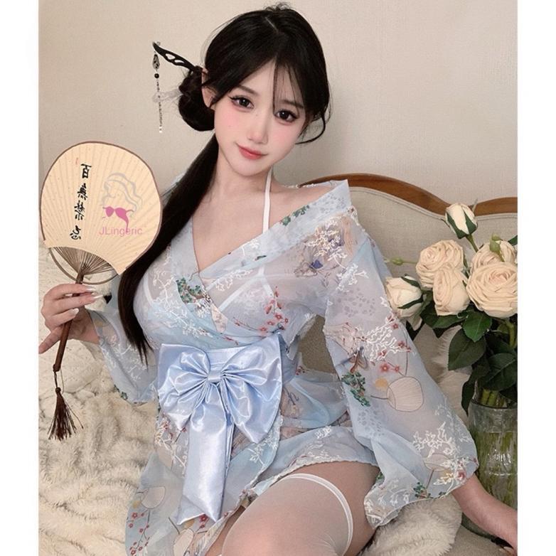 Grade Ori Sexy Lingerie Kimono / Baju Tidur Wanita Dewasa Seksi /Kimono Lingerie Hot 2 In 1 Cosplay 