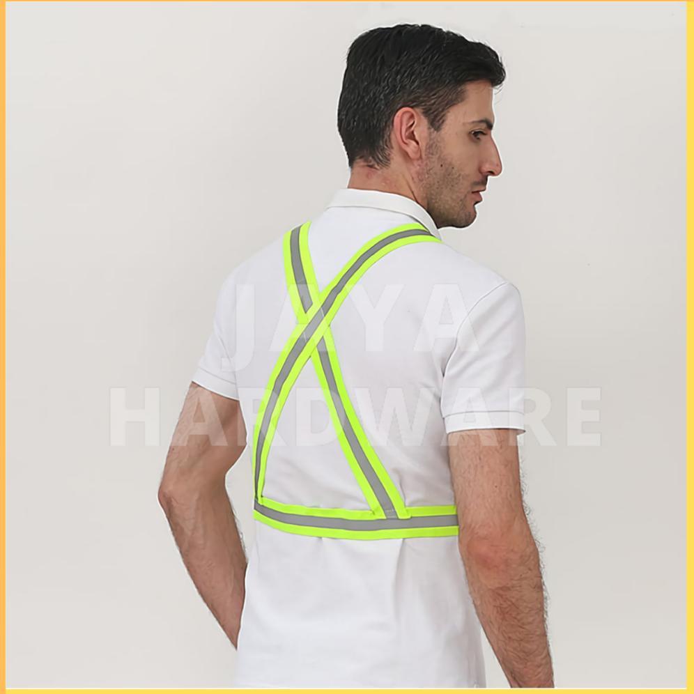 RECOMMENDED Rompi Proyek Safety Reflektor Bahan Karet Elastis Model V | Jas Safety Belt Vest Reflekt