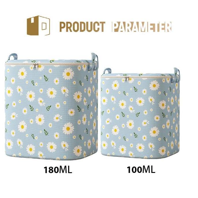 100/180L box pakaian kotak penyimpanan box penyimpanan barang Praktis tas penyimpanan baju tahan lam