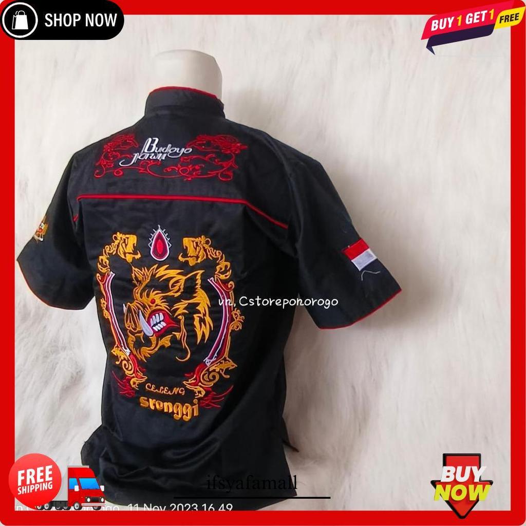 Baju Bordir Motif Celeng / Baju Barong / Kaos Barong / Barongan / Reog / Pecut / Pecut Bopo / Devil 