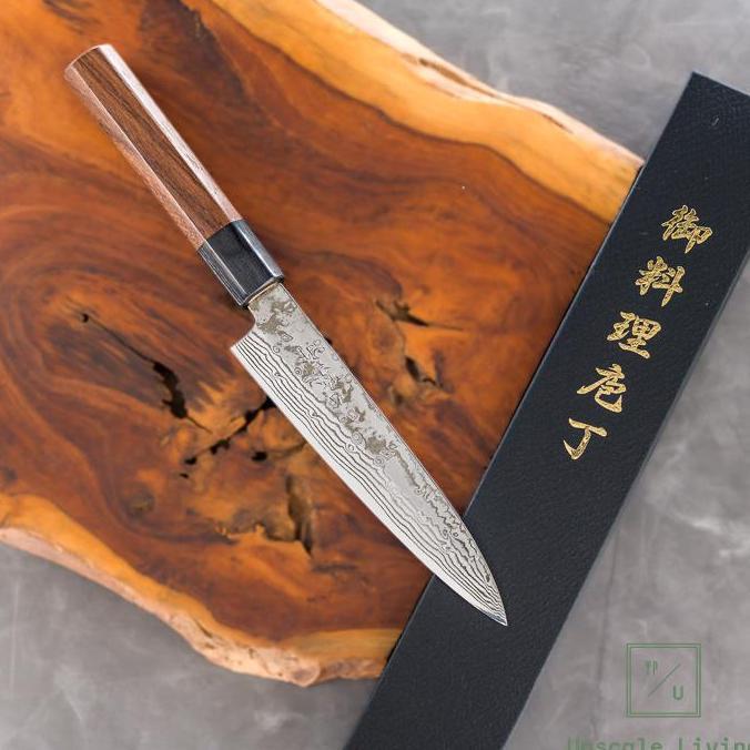 Japanese Knife Yoshida Hamono ZDP189 Damascus Petty 150mm