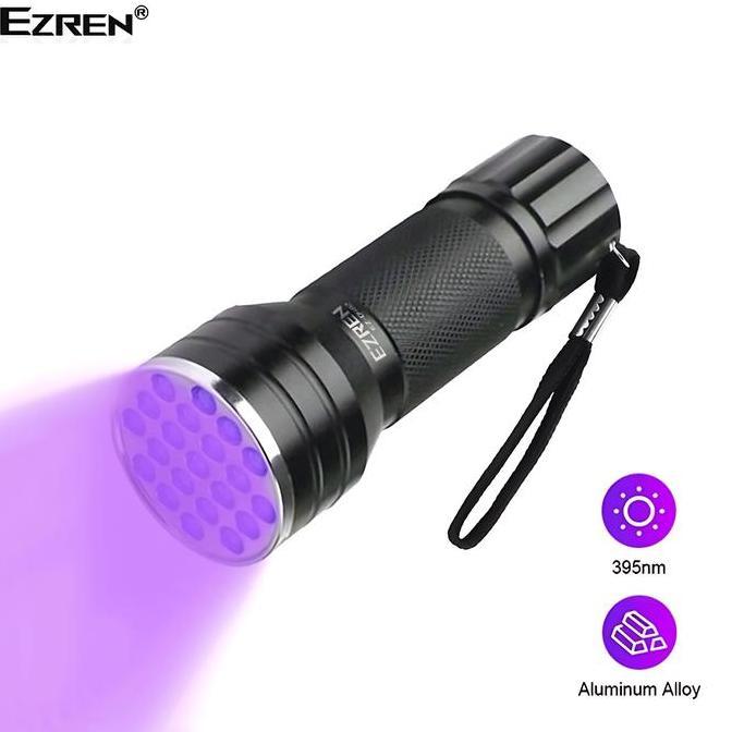 Ezren EZ-0482 Senter Lampu UV Ultraviolet 21 LED Money Detector