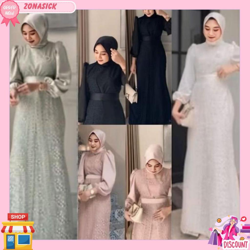 Gamis Elika Gamis Lebaran Terbaru Gamis Wanita Dress Kondangan Baju Kondangan Wanita Kekinian Gamis 